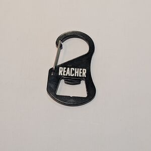 Reacher Black Carabiner with Opener